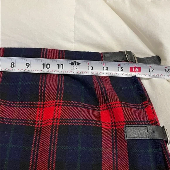 Mosbrook | Pure New Wool | Plaid |Tartan |Pleated | Wrap | Kilt | Skirt| Size 18 - Picture 14 of 16